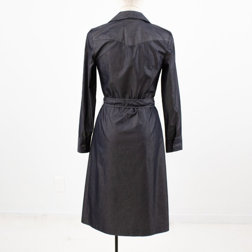 Banana Republic 6 Italian Chambray Midi Wrap Dress - Picture 6 of 10